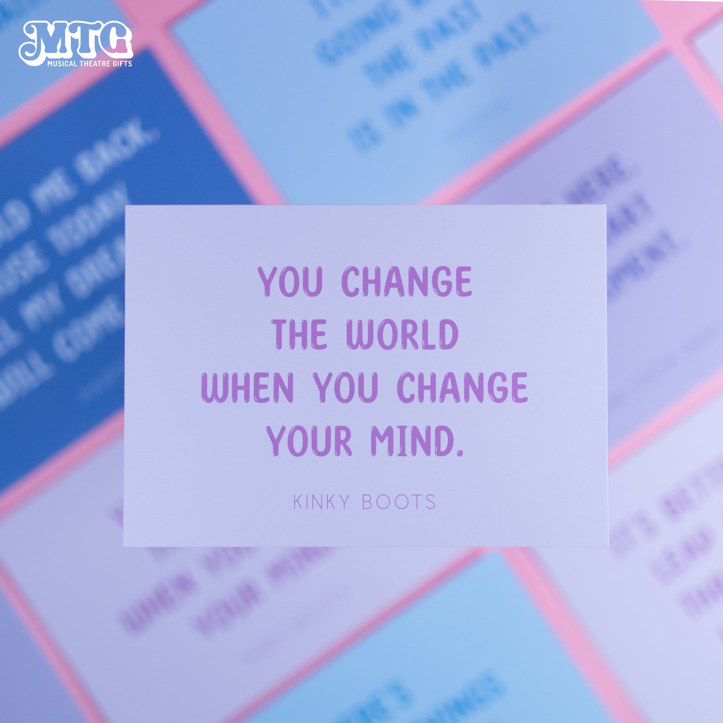 A6 Inspirational Musical Theatre Quote Postcards
