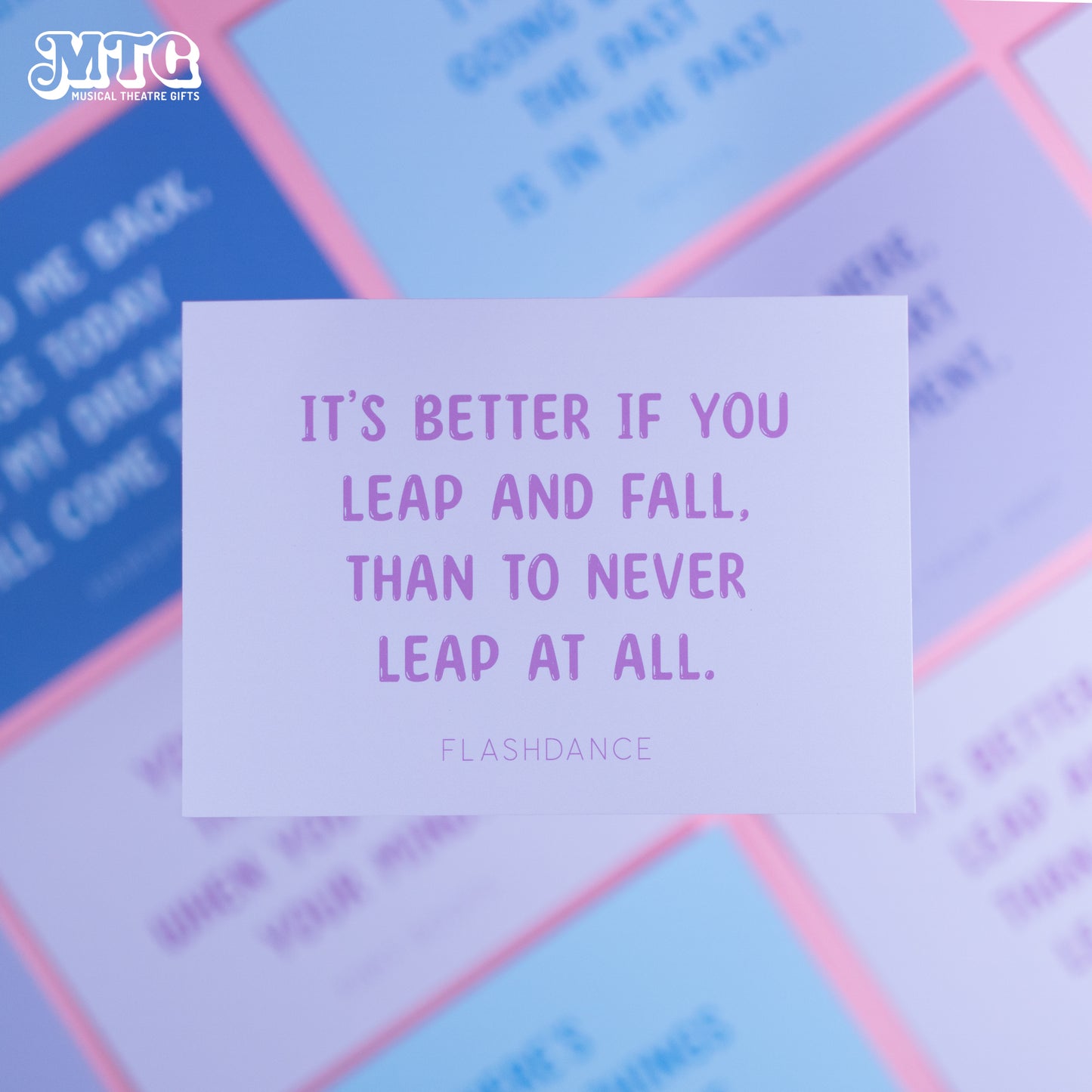 A6 Inspirational Musical Theatre Quote Postcards