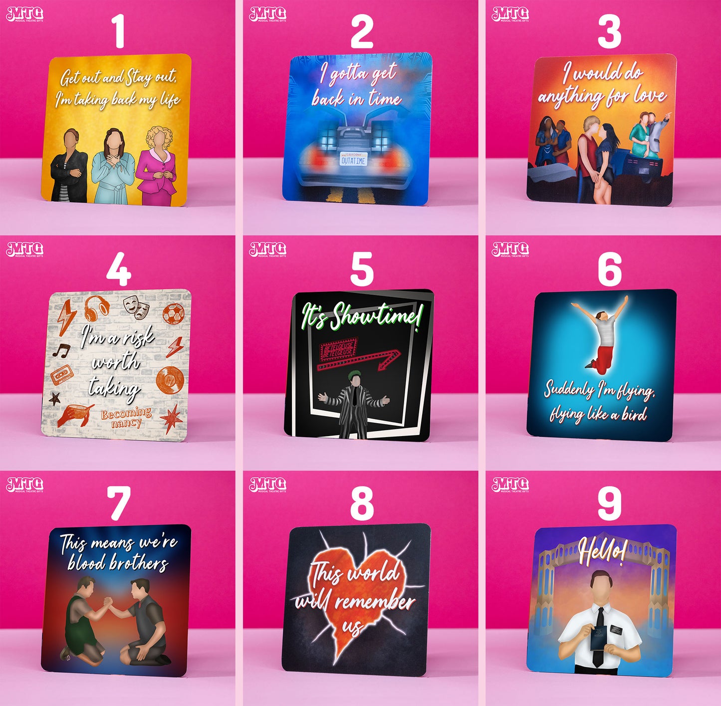 67 Mini Prints! - Musical theatre themed printed postcards | FREE SHIPPING