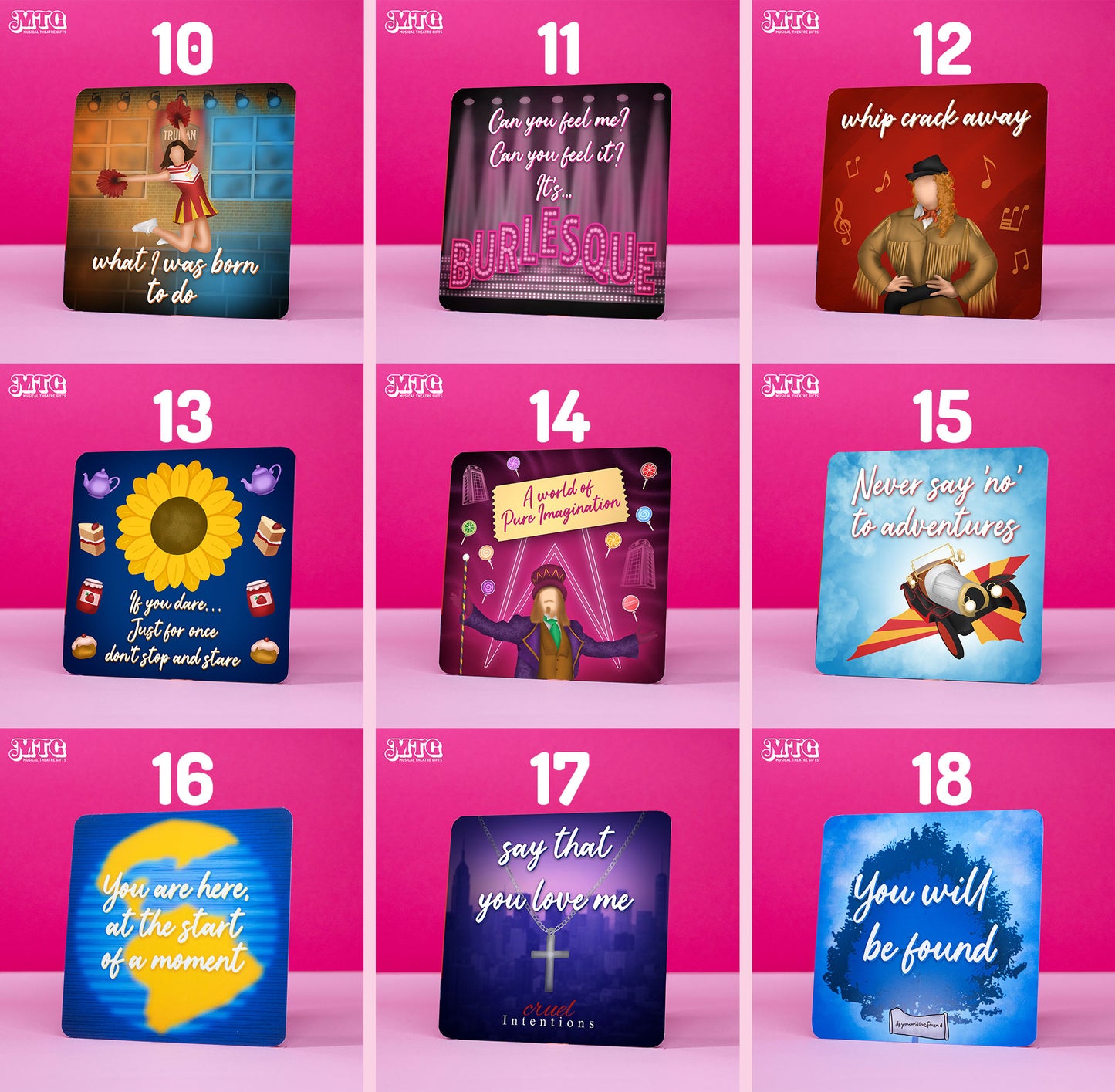 67 Mini Prints! - Musical theatre themed printed postcards | FREE SHIPPING