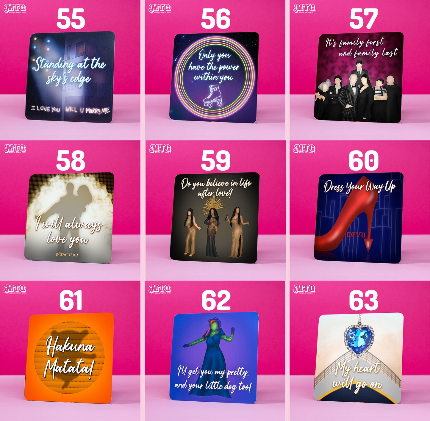 67 Mini Prints! - Musical theatre themed printed postcards | FREE SHIPPING
