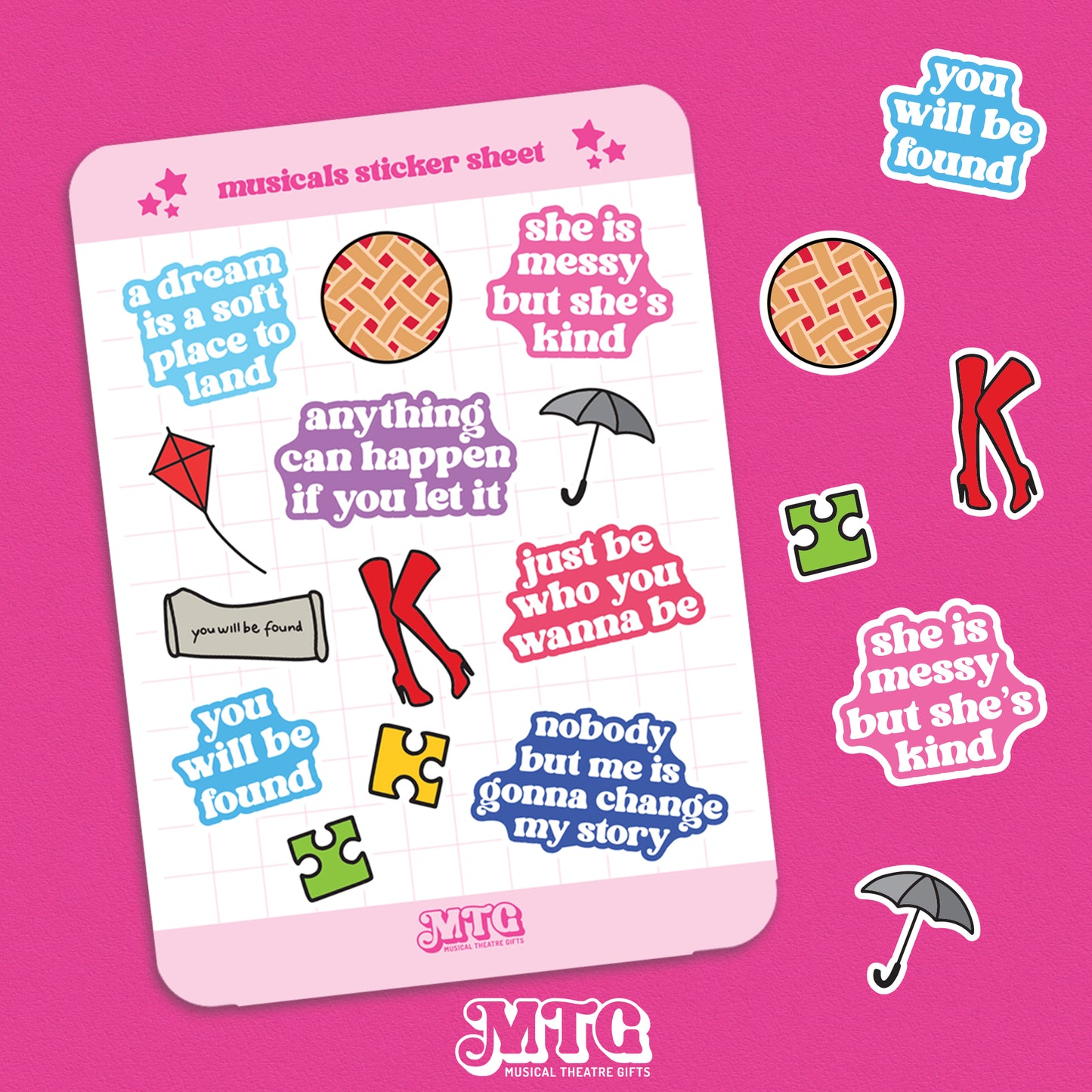 Musical Theatre - Sticker sheet two