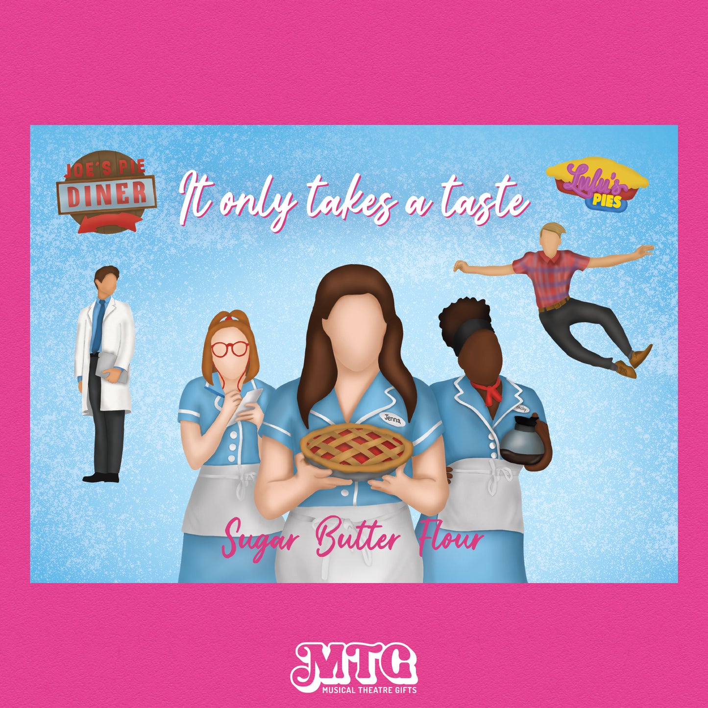 A4 Waitress the Musical Theatre Print