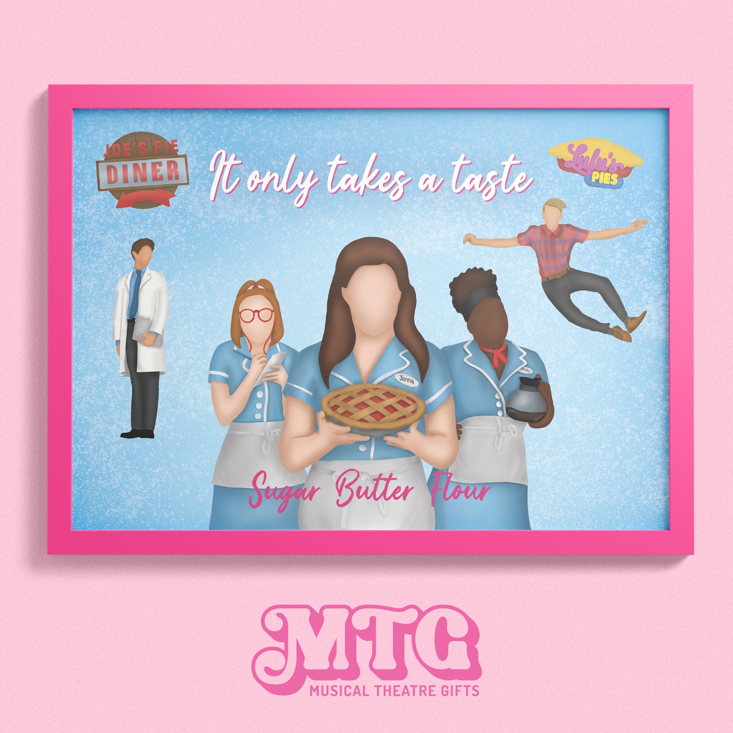 A4 Waitress the Musical Theatre Print