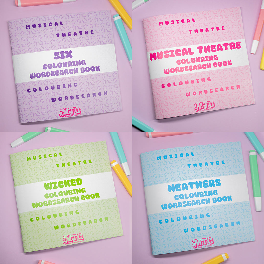 Musical Theatre Colouring Wordsearch 4 Book Bundle
