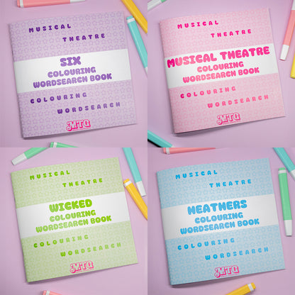 Musical Theatre Colouring Wordsearch 4 Book Bundle