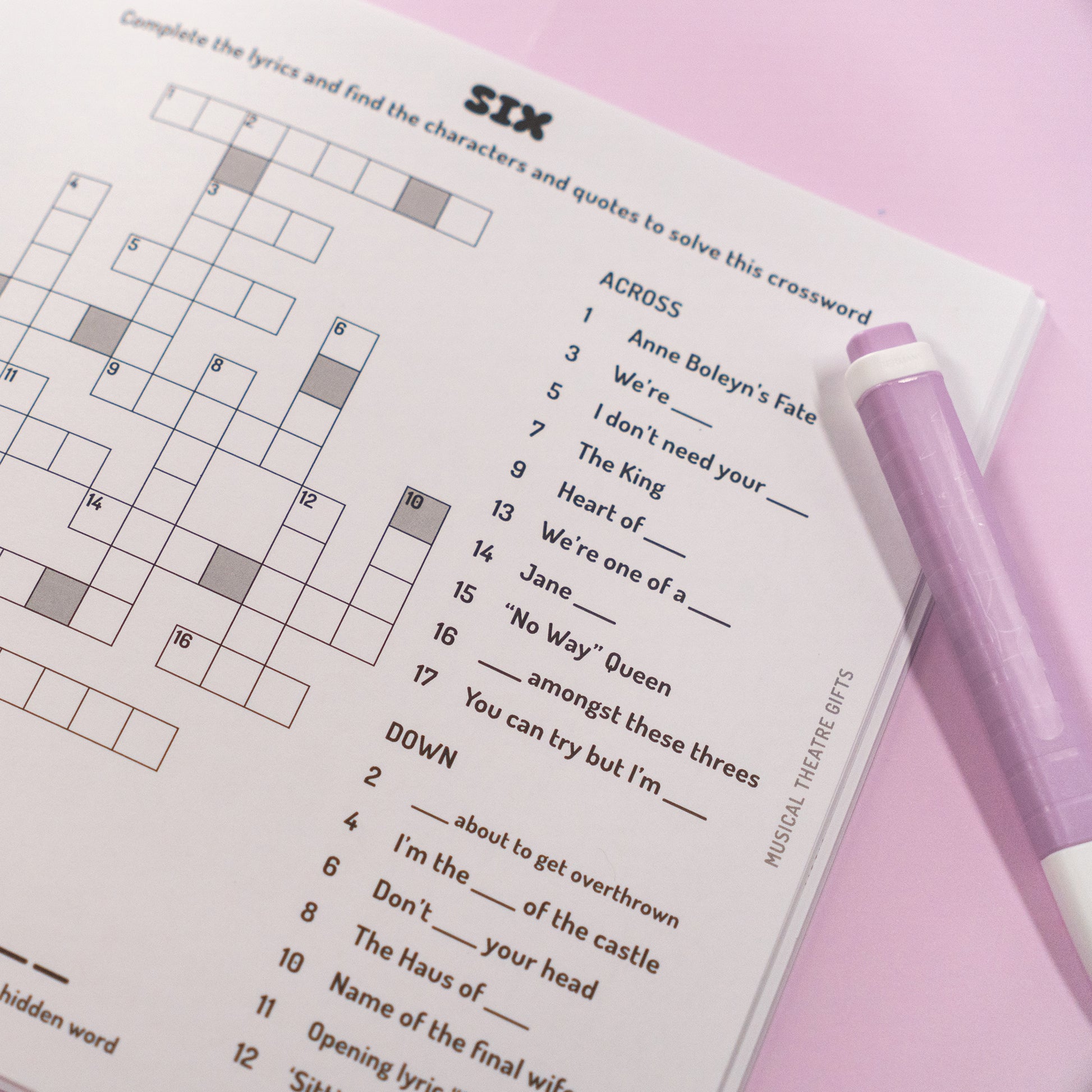 musical theatre activity puzzle book