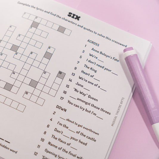 musical theatre activity puzzle book