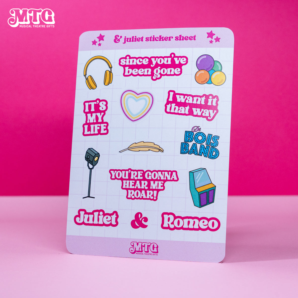 Sticker Julit & Juliet the musical - Sticker sheet – Musical Theatre Gifts