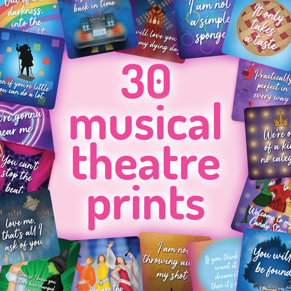 musical theatre quote prints