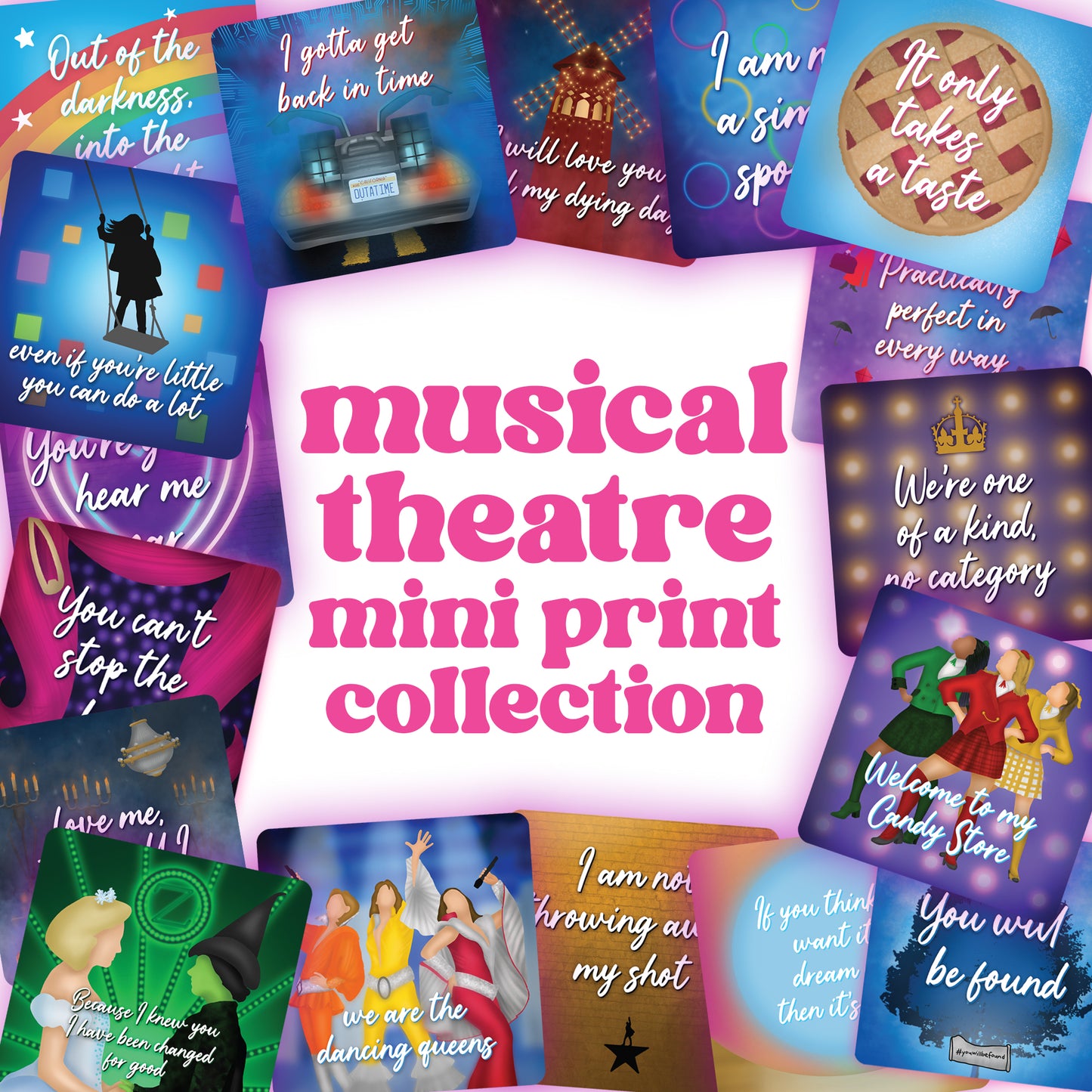 Mini Prints! - Musical theatre themed printed postcards |  FREE SHIPPING