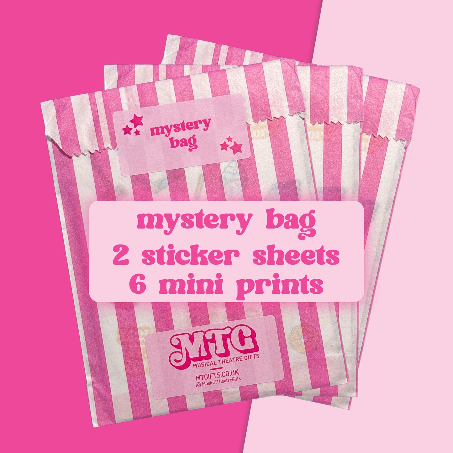 *Mystery Bag*  2x Sticker Sheets & 6x Mini Prints