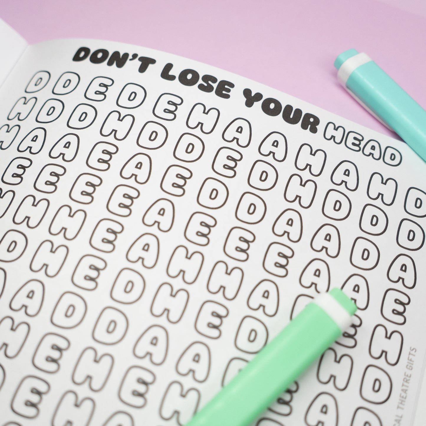 Six the musical colouring word search book 