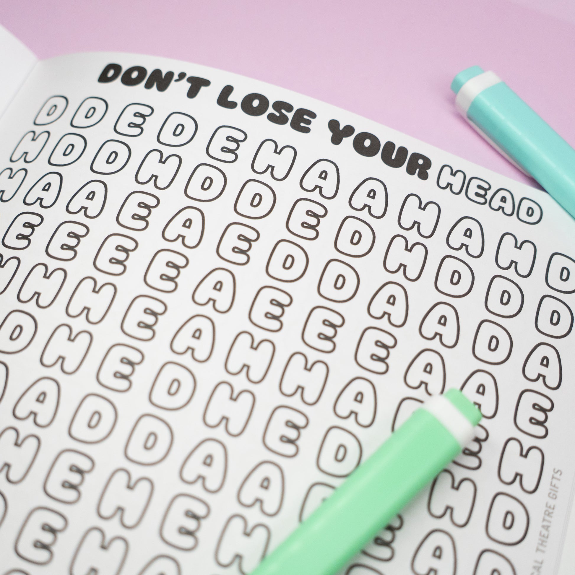 Six the musical colouring word search book 