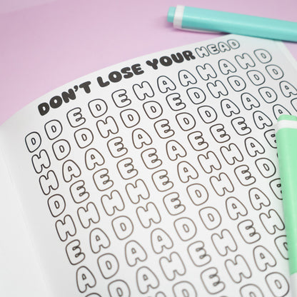 Six the musical colouring word search book 