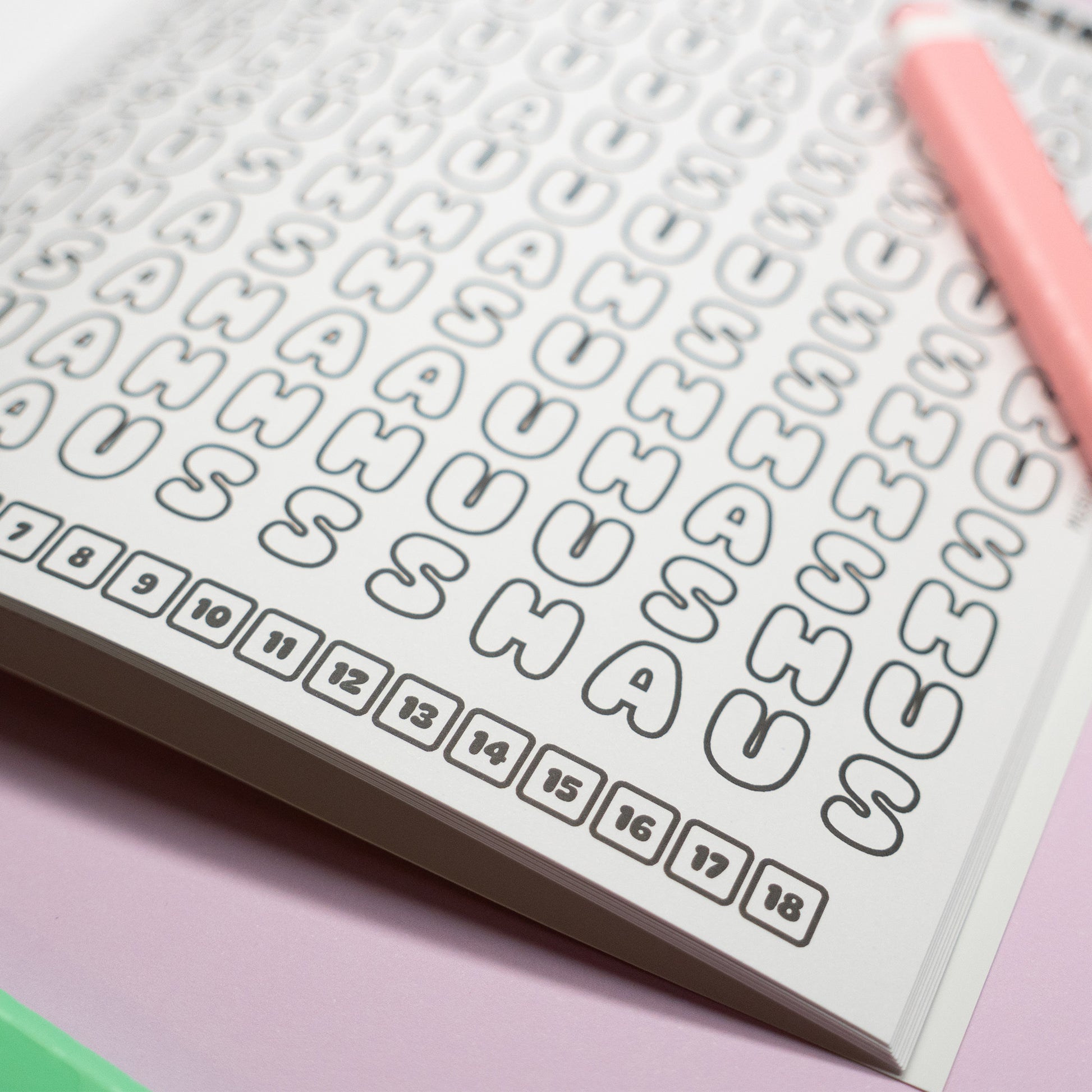 Six the musical colouring word search book 