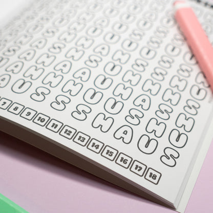 Six the musical colouring word search book 