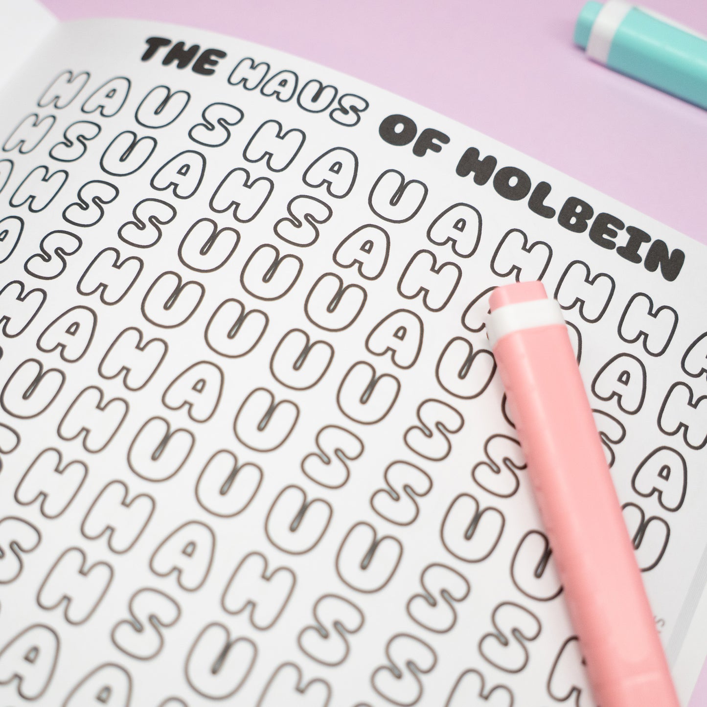 Six the musical colouring word search book 