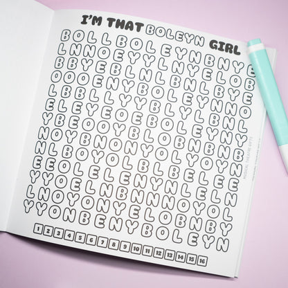 Six the musical colouring word search book 