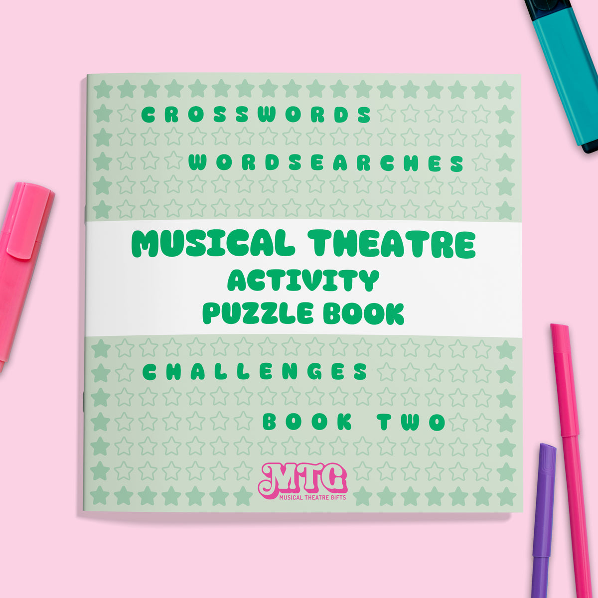 Musical Theatre Activity Puzzle Book TWO | Word search | Crossword | Challenges | Cosy Stagey Gift BOOK TWO