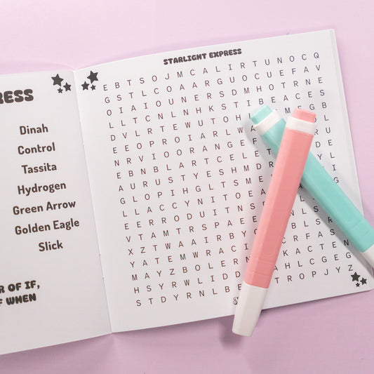 Musical Theatre Wordsearch Book | Travel Edition