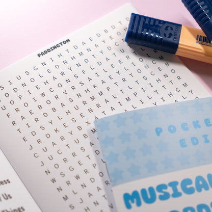 Musical Theatre Wordsearch Book | Travel Edition