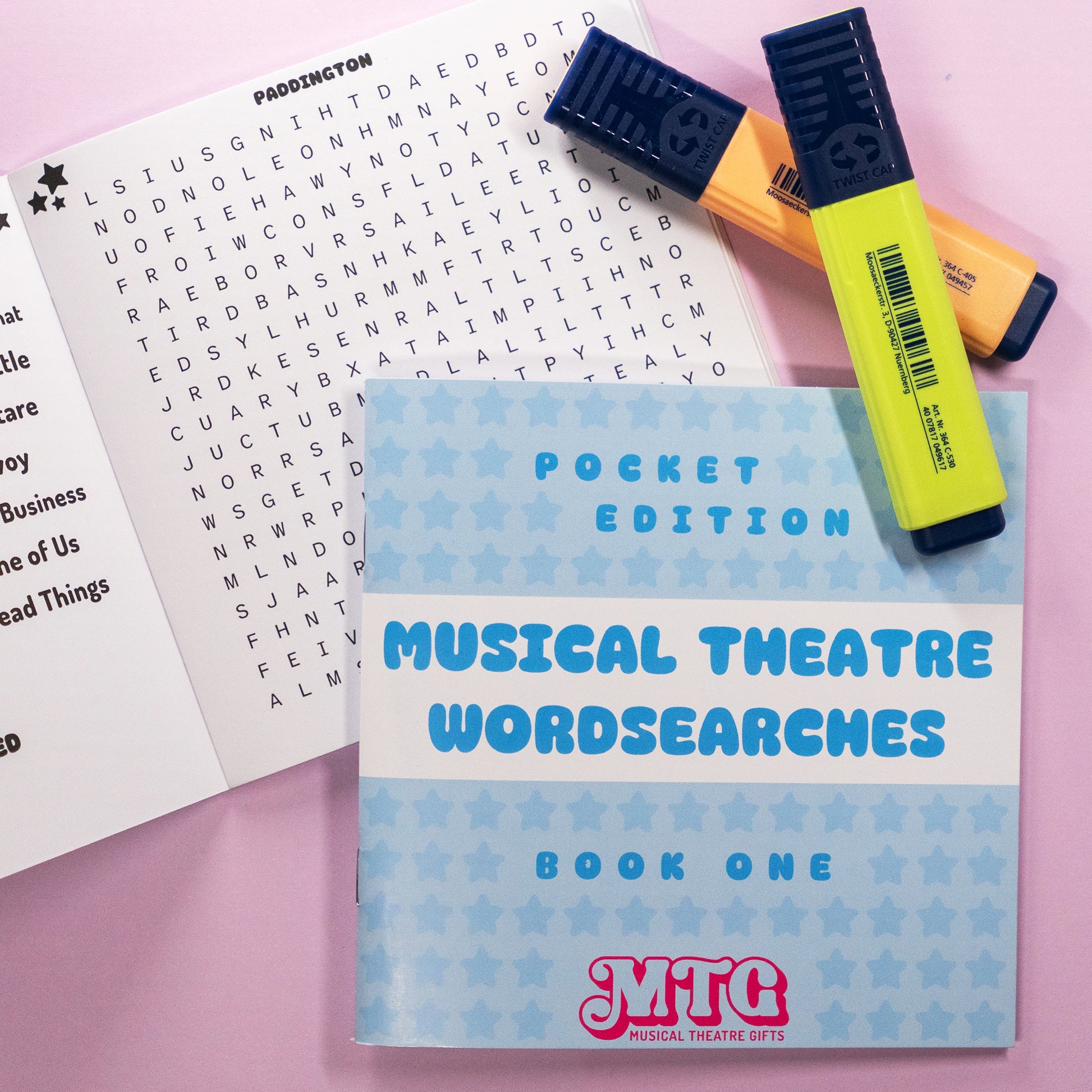 Musical Theatre Wordsearch Book | Travel Edition