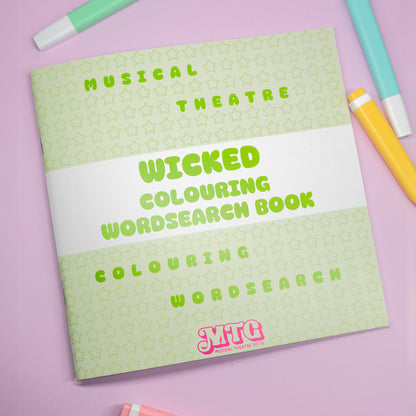 Wicked the musical colouring word search book 