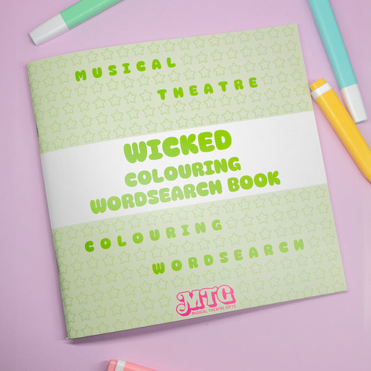 Wicked the musical colouring word search book 