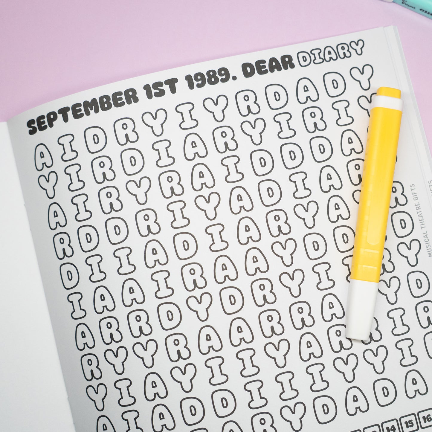 heathers the musical colouring word search book 