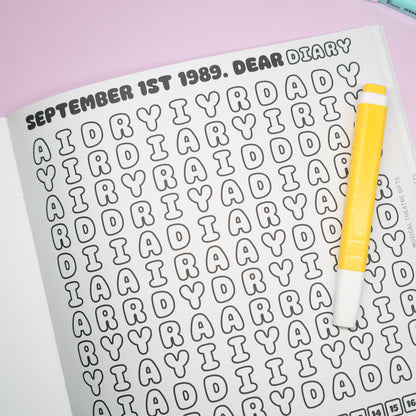 heathers the musical colouring word search book 