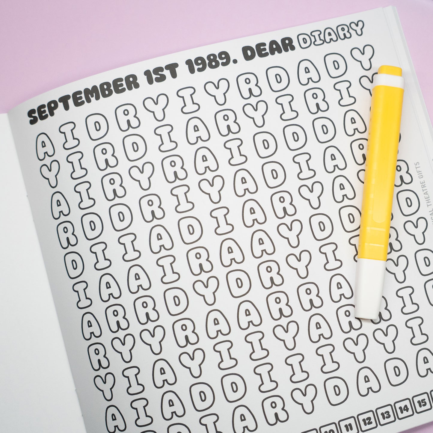 heathers the musical colouring word search book 